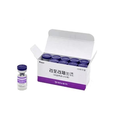 리포라세에서 히알루론산을 분해합니다. 피부 채식물 히알루론다세 용액