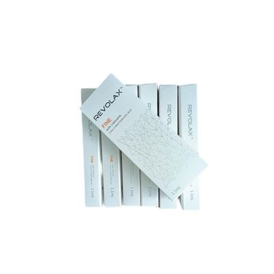 주사기 포장 히알루론산 Revolax 피부 필러 얼굴 입술 채우기