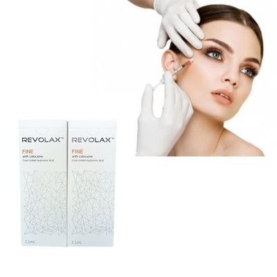 주사기 포장 히알루론산 Revolax 피부 필러 얼굴 입술 채우기