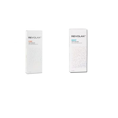 횡단 연결 된 피부 필러 Revolax 피부 필러 얼굴 라인 감소 및 부피 회복을위한 얇은 깊은 Sub-Q 주사 수립물