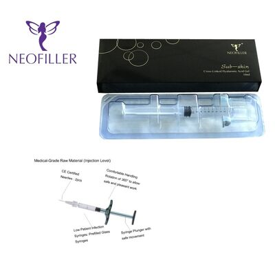 24mg-ml 농축 히알루론산 피부 필러 하포데르믹 주입 주입 젤 피부 질감 부피 개선
