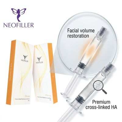1ml 크로스 링크드 주사용 히알루론산 피부 필러 8 ~ 15 개월 지속 기간 생체 호환 젤 얼굴 주름 부드럽게