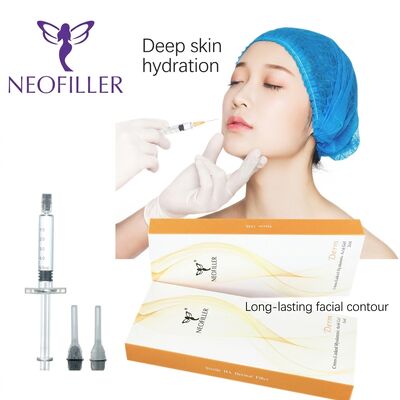 불균형 1ml 주사기 히알루론산 피부 필러 생물 호환성 교차 연계 주사 젤 24개월 선반 얼굴 외형