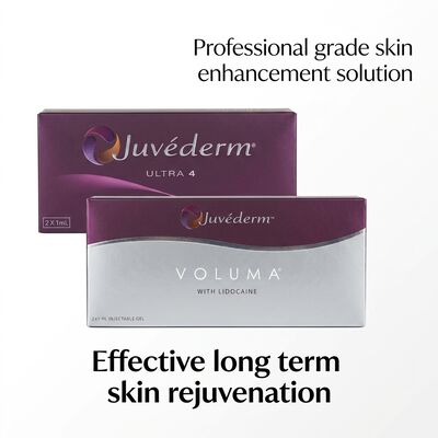 얼굴 주입 Juvederm 피부 필러 수명 9-12개월 Ultra3 Ultra4 Voluma 얼굴 윤곽 개선에 적합