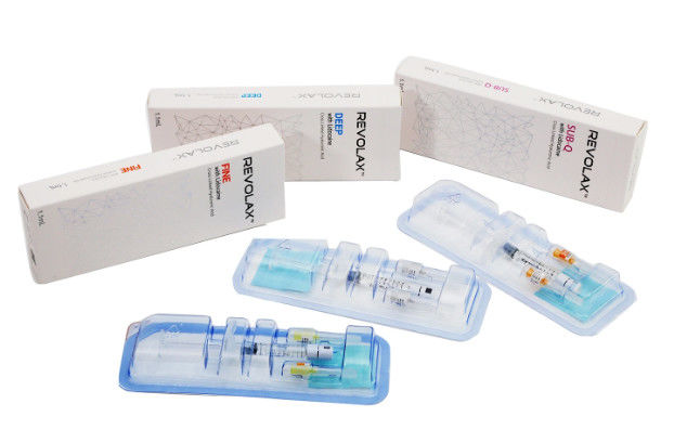 이마 선을 위한 깊은 가는 목 주름 Revolax Hyaluronic 산 한국 피부 충전물