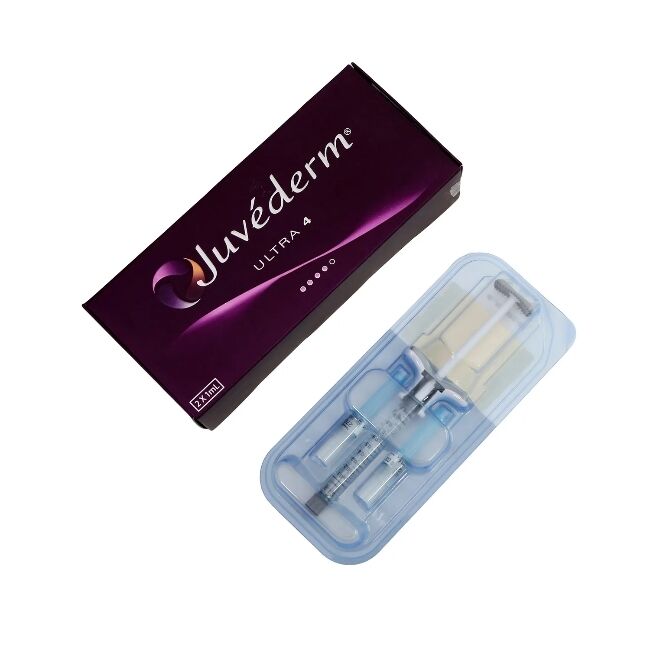 2*1ml 주사기에 장시간 효과를 위해 Juvederm 피부 필러와 교차 연결 된 히알루론산