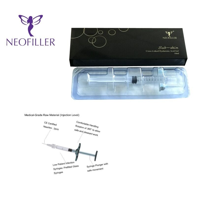 24mg-ml 농축 히알루론산 피부 필러 하포데르믹 주입 주입 젤 피부 질감 부피 개선