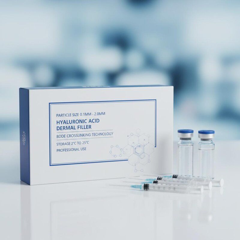 입자 크기 0.1mm 2.0mm 히알루론산 피부 필러 BDDE 교차 연결 기술 저장 조건 2°C ~ 25°C 전문용