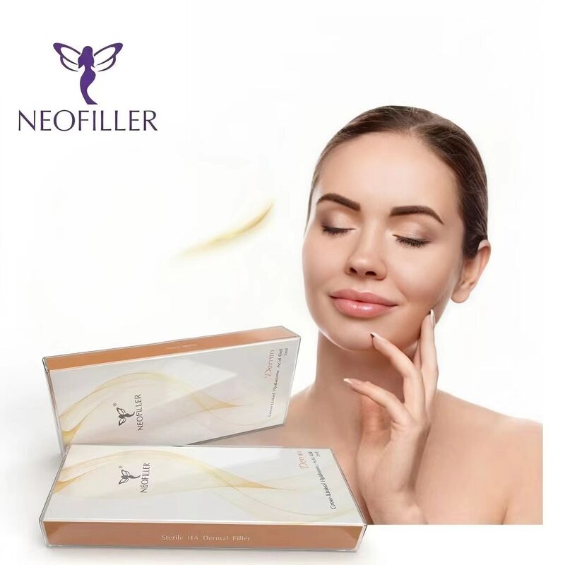 Neofiller Hyaluronic Acid 피부 필러 얼굴 입술 코 뺨 주사 가능한 젤 2-25 섭씨 온도 저장 솔루션