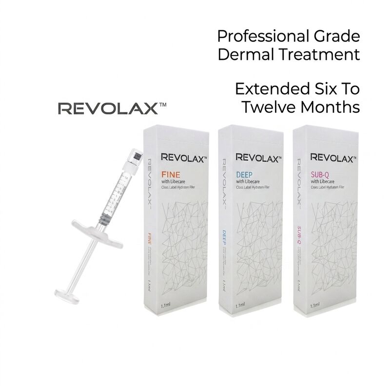 히알루론산 Revolax Dermal Filler 안심 주사 용액 얼굴 모양, 주름 감소 및 피부 수분