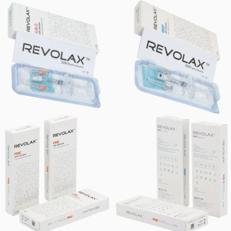 얼굴 부피 회복 및 주름을 줄이기 위해 미세한 심층 Sub-Q Revolax Dermal Filler 주사심층 중심에서 심층 피부